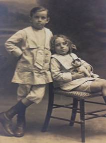 Henry (standing) and Alan (seated) - Barnett twins